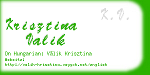 krisztina valik business card