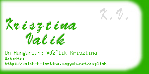 krisztina valik business card